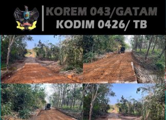 Jembatan Titik Kedua TMMD ke-125 di Tulang Bawang Rampung 100 Persen