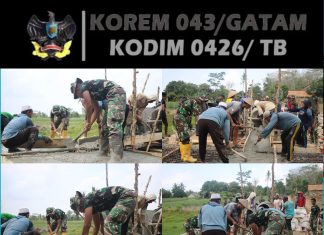 Pembangunan Jembatan TMMD ke-125 di Tulang Bawang Berlanjut ke Tahap Pengecoran