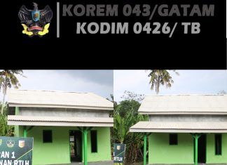 RTLH Sasaran 1 TMMD ke-125 Kodim Tulang Bawang di Desa Moris Jaya Hampir Selesai 95 Persen