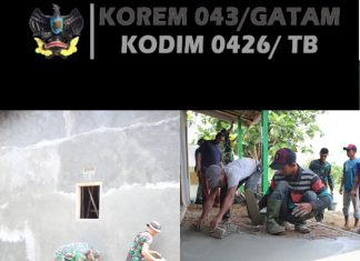 RTLH Sasaran 3 TMMD ke-125 Kodim 0426/TB di Kampung Agung Dalam Capai 95 Persen, Pengerjaan Fokus Finishing