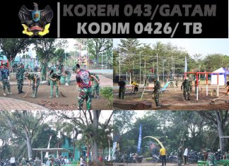 Satgas TMMD 125 Bersama Warga Gelar Pembersihan Lapangan Sambut Upacara 17 Agustus
