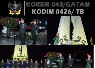 Dandim 0426 TB, Pimpin Apel Kehormatan Dan Renungan Suci Di TMP Tiouh Tohou Dalam Rangka Menyambut HUT RI Ke-80