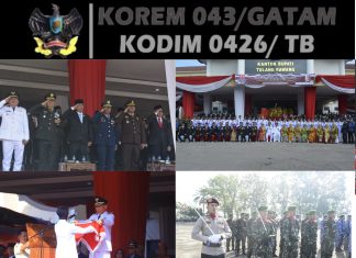 Dandim 0426 TB Menghadiri Upacara Pengibaran Bendera Merah Putih Dalam Rangka HUT RI Ke-80 TA. 2025