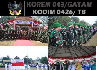 Satgas TMMD 125 Kodim 0426/Tulang Bawang Ikuti Upacara HUT RI ke-80 Penuh Khidmat