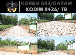 Satgas TMMD 125 Kodim 0426/Tulang Bawang Rampungkan Rehab Jembatan dan Pengerasan Jalan Antar Kampung