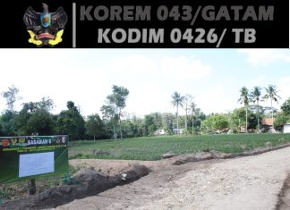 Jelang Penutupan TMMD ke-125, Kodim 0426/Tulang Bawang Rampungkan Pemasangan Gorong-Gorong