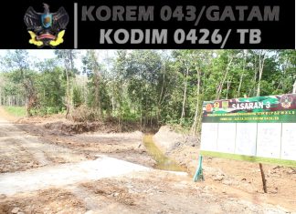 Jelang Penutupan TMMD ke-125, Kodim 0426/Tulang Bawang Rampungkan Pemasangan Gorong-Gorong dan Jembatan