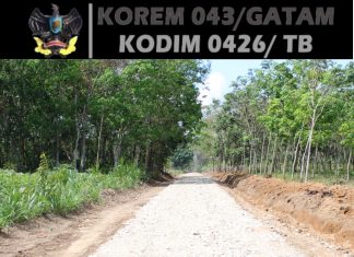 Jalan Penghubung Banjar Agung–Agung Dalam Rampung 100 Persen Lewat TMMD 125 Kodim 0426