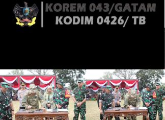 Penandatanganan Naskah TMMD 125, Tanda Resminya Penutupan TMMD ke-125 Kodim 0426/Tulang Bawang