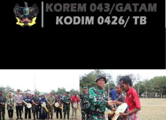Warga Terima Kunci Rumah Baru, Hasil Program TMMD ke-125 Kodim 0426/Tulang Bawang