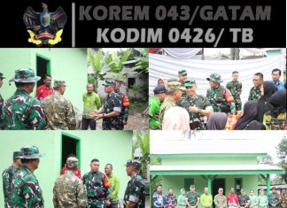 Kasrem 043/Gatam Tinjau Rumah Hasil Program RLTH TMMD 125 di Tulang Bawang