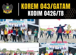 Menyambut Hari Lahir, Kejaksaan Negeri Gelar Senam Bersama – Dandim 0426 TB Hadir Meriahkan Acara