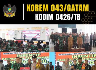 Dandim 0426/TB Hadiri Acara Pengarahan Bupati Tulang Bawang kepada Babinsa dan Bhabinkamtibmas