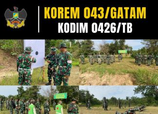 Kodim 0426 Tulang Bawang Gelar Latihan Menembak Semester II TA 2025