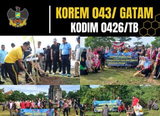 Kodim 0426 TB, Laksanakan Program Unggulan KASAD Pembersihan Fasilitas Umum Penanaman Pohon Serta Mendukung HUT TNI Ke-80
