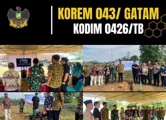 Letkol Delvy Marico Dandim 0426 TB, Hadiri Peletakan Batu Pertama Pembangunan Koperasi Merah Putih di Tulang Bawang