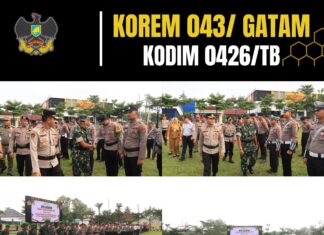 Mayor Arif Affuan Pabung Kodim 0426 TB, Hadiri Kegiataan Apel Kesiapan Tanggap Darurat Bencana Hidrometeorologi Tahun 2025 di Polres Tuba