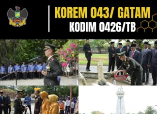 Letkol Syurya Dharma Dandim 0426 TB, Pimpin Upacara Ziarah Nasional Peringatan Hari Pahlawan ke-80
