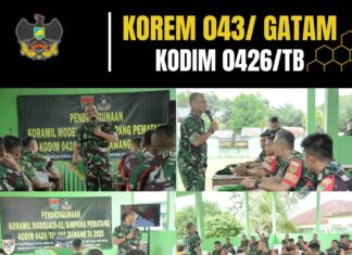 Kapten Inf M. Yusuf Sampaikan Materi Wawasan Hukum kepada Prajurit Koramil Model di Kabupaten Mesuji