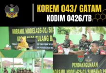 Dinas Pariwisata Kab. Mesuji Berikan Materi Kearifan Lokal di Kegiatan Koramil Model Kodim 0426 TB