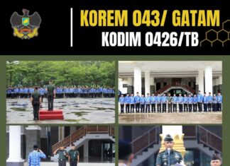 Dandim 0426/Tulang Bawang Letkol Inf Syurya Dharma Menjadi Irup Upacara Bendera Bulanan di Pemda Tuba