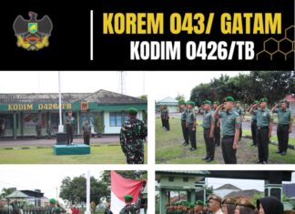 Kodim 0426 TB, Rutin Gelar Upacara Bendera Mingguan