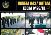 Upacara 17-an Kodim 0426 Tulang Bawang Berlangsung Khidmat, Tekankan Profesionalisme Prajurit