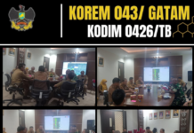 Pasi Log Kodim 0426/TB Hadiri Rapat Pembahasan Rencana Lokasi Satuan Yonif TP di Kabupaten Tulang Bawang