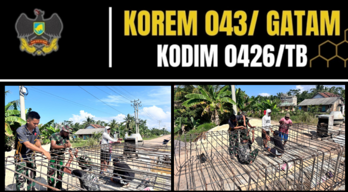 Pembangunan Jembatan Gantung Printis Garuda Memasuki Tahap Perangkaian Besi Tulangan Beton Pondasi Dasar