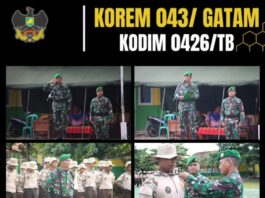 Mayor Arif Danramil 426-03 Rawajitu Resmi Menutup Latihan KKRI 100 Pelajar SMKN 1 Menggala Tahun 2026