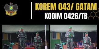 Mayor Arif Danramil 426-03 Rawajitu Resmi Menutup Latihan KKRI 100 Pelajar SMKN 1 Menggala Tahun 2026