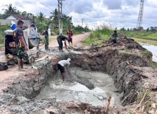 Pembangunan Jembatan Gantung Printis Garuda Masuki Tahap Pengecoran*
