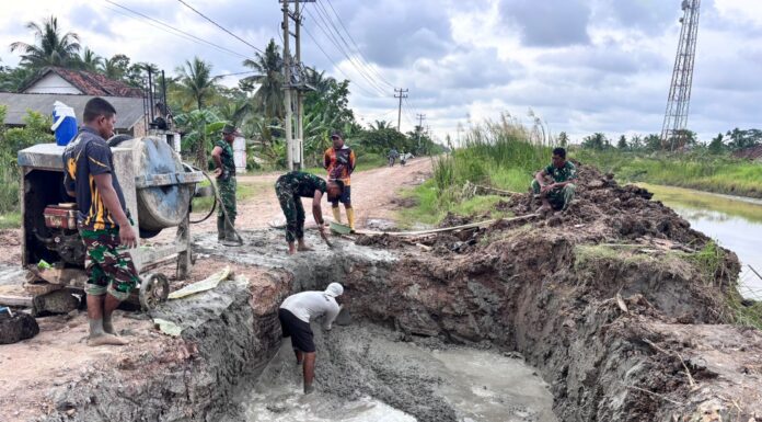 Pembangunan Jembatan Gantung Printis Garuda Masuki Tahap Pengecoran*