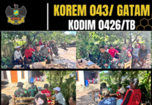 Dandim 0426/TB Letkol Syurya Dharma Mengikuti Zoom Meeting Evaluasi Pembangunan Jembatan Garuda Tahap III dan IV