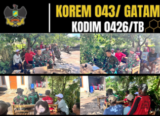 Dandim 0426/TB Letkol Syurya Dharma Mengikuti Zoom Meeting Evaluasi Pembangunan Jembatan Garuda Tahap III dan IV