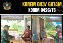 BABINSA KORAMIL 426-03 RAWAJITU LAKSANAKAN ANJANGSANA DAN HIMBAU WARGA JAGA KEBERSIHAN LINGKUNGAN
