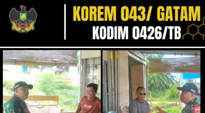 BABINSA KORAMIL 426-03 RAWAJITU LAKSANAKAN ANJANGSANA DAN HIMBAU WARGA JAGA KEBERSIHAN LINGKUNGAN