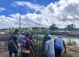 PEMBANGUNAN JEMBATAN GANTUNG PRINTIS GARUDA KODIM 0426/TB UNTUK DUKUNG AKSES PENDIDIKAN DAN PEREKONOMIAN WARGA