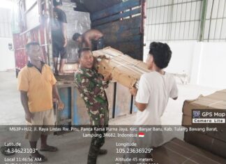 KDKMP Panca Karsa Purna Jaya Kodim 0426/TB Terima Pendistribusian Etalase PT Agrinas