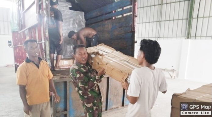 KDKMP Panca Karsa Purna Jaya Kodim 0426/TB Terima Pendistribusian Etalase PT Agrinas