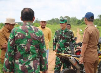 DANDIM 0426/TB TINJAU LANGSUNG LOKASI CETAK SAWAH 2026 DI BANJAR MARGO