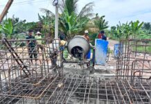 Jembatan Gantung Printis Garuda Kodim 0426/TB Masuki Tahap Pengecoran Beton Pylon dan Anchor