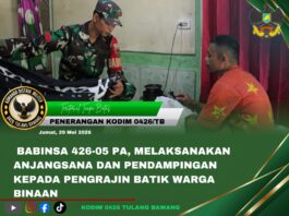 Babinsa 426-05 PA, Melaksanakan Anjangsana Dan Pendampingan Kepada Pengrajin Batik Warga Binaan*