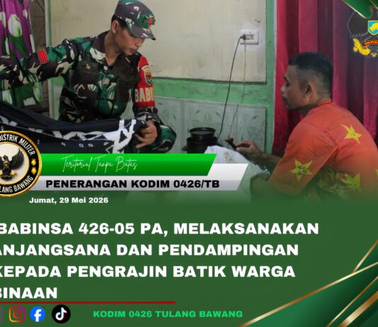 Babinsa 426-05 PA, Melaksanakan Anjangsana Dan Pendampingan Kepada Pengrajin Batik Warga Binaan*