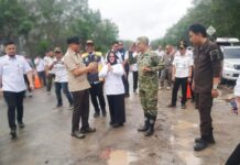 Dandim 0426 TB, Dampingi Gubernur Lampung Groundbreaking Pembangunan Ruas Jalan di Kabupaten Mesuji*