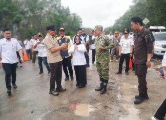 Dandim 0426 TB, Dampingi Gubernur Lampung Groundbreaking Pembangunan Ruas Jalan di Kabupaten Mesuji*