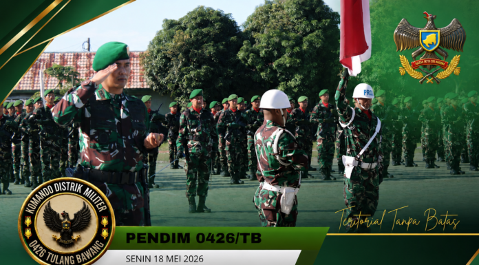 Dandim 0426/TB Pimpin Upacara 17-an, Sampaikan Amanat KASAD