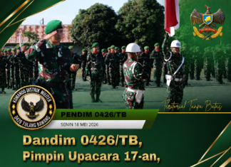 Dandim 0426/TB Pimpin Upacara 17-an, Sampaikan Amanat KASAD