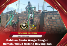 Babinsa Bantu Warga Bangun Rumah, Wujud Gotong Royong dan Kepedulian di Tengah Masyarakat