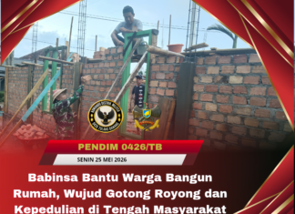 Babinsa Bantu Warga Bangun Rumah, Wujud Gotong Royong dan Kepedulian di Tengah Masyarakat